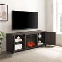 Load image into Gallery viewer, Gordon 58&quot; Low Profile Tv Stand W/Fireplace Dark Walnut
