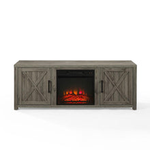 Load image into Gallery viewer, Gordon 58&quot; Low Profile Tv Stand W/Fireplace Graywash
