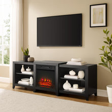 Load image into Gallery viewer, Ronin 69&quot; Low Profile Tv Stand W/Fireplace Black
