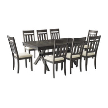 Load image into Gallery viewer, Hayden 9Pc Dining Set Slate - Table &amp; 8 Slat Back Chairs
