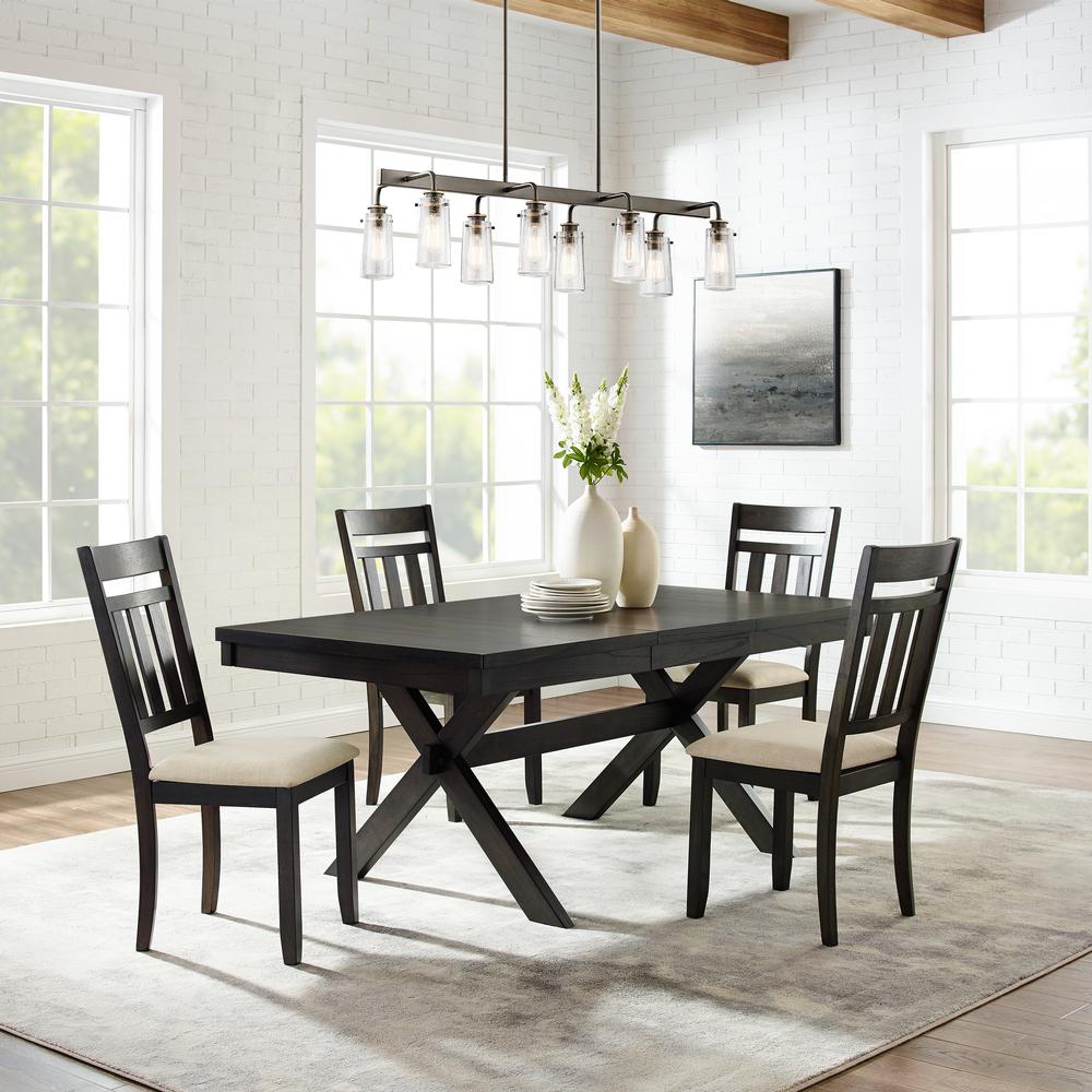 Hayden 5Pc  Dining Set Slate - Table & 4 Slat Back Chairs