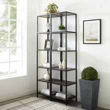 Load image into Gallery viewer, Jacobsen 2Pc Narrow Etagere Set Brown Ash/Matte Black - 2 Narrow Etageres
