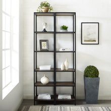 Load image into Gallery viewer, Jacobsen 2Pc Narrow Etagere Set Brown Ash/Matte Black - 2 Narrow Etageres
