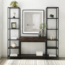 Load image into Gallery viewer, Jacobsen 3Pc Entertainment Set Brown Ash/Matte Black - Console Table &amp; 2 Narrow Etageres
