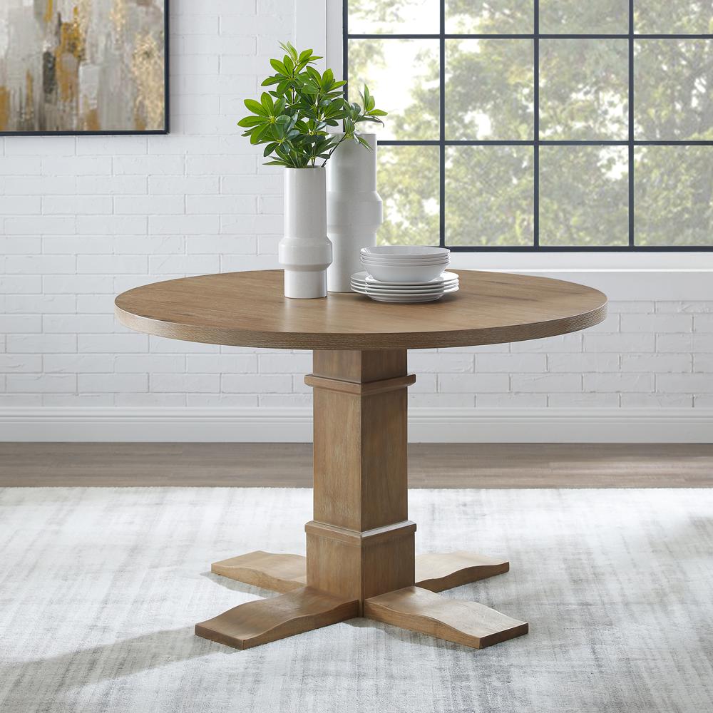 Joanna Round Dining Table Rustic Brown