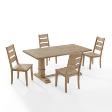 Load image into Gallery viewer, Joanna 5Pc Dining Set Rustic Brown - Table &amp; 4 Ladder Back Chairs
