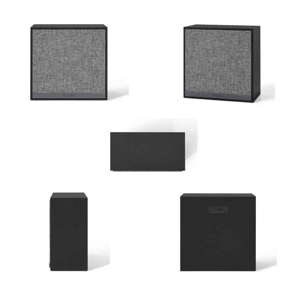 Jacobsen Record Storage Cube Bookcase With Speaker Brown Ash/Black - Bookcase & Speaker