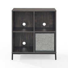 Load image into Gallery viewer, Jacobsen Record Storage Cube Bookcase With Speaker Brown Ash/Black - Bookcase &amp; Speaker
