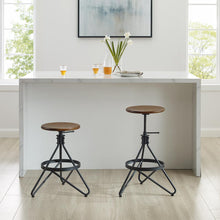 Load image into Gallery viewer, Kalen 2Pc Adjustable Height Swivel Stool Set Brown/Matte Black - 2 Stools
