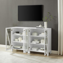 Load image into Gallery viewer, Cassai 2Pc Media Storage Cabinet Set White - 2 Storage Pantries

