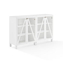Load image into Gallery viewer, Cassai 2Pc Media Storage Cabinet Set White - 2 Storage Pantries

