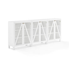 Load image into Gallery viewer, Cassai 3Pc Media Storage Cabinet Set White - 3 Storage Pantries

