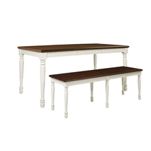 Load image into Gallery viewer, Shelby 3 Piece Dining Set Distressed White - Table &amp; 2 Benches
