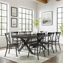Load image into Gallery viewer, Hayden 9Pc Dining Set W/Camille Chairs Matte Black/  Slate - Table &amp; 8 Chairs
