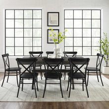 Load image into Gallery viewer, Hayden 9Pc Dining Set W/Camille Chairs Matte Black/  Slate - Table &amp; 8 Chairs
