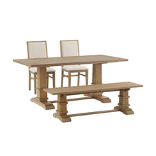 Load image into Gallery viewer, Joanna 4Pc Dining Set Rustic Brown - Table, Bench, &amp; 2 Upholstered Chairs
