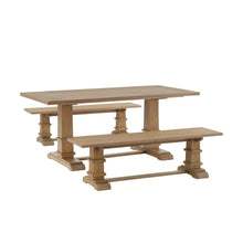 Load image into Gallery viewer, Joanna 3Pc Dining Set Rustic Brown - Table &amp; 2 Benches
