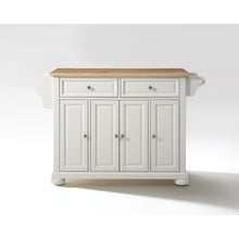 Load image into Gallery viewer, Alexandria Wood Top Full Size Kitchen Island/Cart White/Natural
