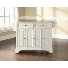 Load image into Gallery viewer, Lafayette Wood Top Full Size Kitchen Island/Cart White/Natural
