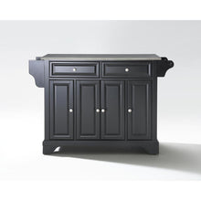 Load image into Gallery viewer, Lafayette Stainless Steel Top Full Size Kitchen Island/Cart Black/Stainless Steel
