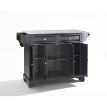 Load image into Gallery viewer, Lafayette Stainless Steel Top Full Size Kitchen Island/Cart Black/Stainless Steel
