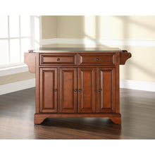 Load image into Gallery viewer, Lafayette Stainless Steel Top Full Size Kitchen Island/Cart Cherry/Stainless Steel
