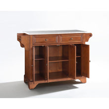 Load image into Gallery viewer, Lafayette Stainless Steel Top Full Size Kitchen Island/Cart Cherry/Stainless Steel
