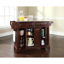 Load image into Gallery viewer, Lafayette Stainless Steel Top Full Size Kitchen Island/Cart Mahogany/Stainless Steel
