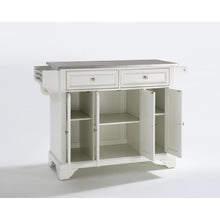 Load image into Gallery viewer, Lafayette Stainless Steel Top Full Size Kitchen Island/Cart White/Stainless Steel
