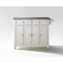 Load image into Gallery viewer, Cambridge Stainless Steel Top Full Size Kitchen Island/Cart White/Stainless Steel
