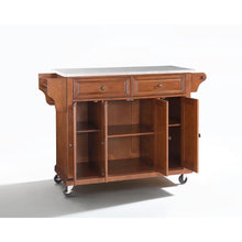 Load image into Gallery viewer, Full Size Stainless Steel Top Kitchen Cart Cherry/Stainless Steel
