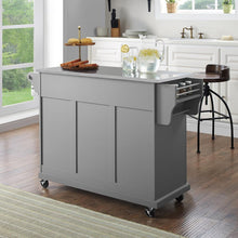 Load image into Gallery viewer, Full Size Stainless Steel Top Kitchen Cart Gray/Stainless Steel
