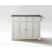 Load image into Gallery viewer, Alexandria Granite Top Full Size Kitchen Island/Cart White/Gray
