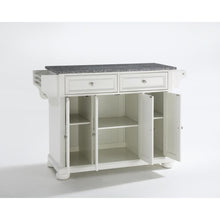 Load image into Gallery viewer, Alexandria Granite Top Full Size Kitchen Island/Cart White/Gray
