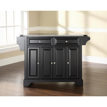 Load image into Gallery viewer, Lafayette Granite Top Full Size Kitchen Island/Cart Black/Gray
