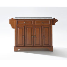 Load image into Gallery viewer, Lafayette Granite Top Full Size Kitchen Island/Cart Cherry/Gray
