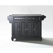 Load image into Gallery viewer, Cambridge Granite Top Full Size Kitchen Island/Cart Black/Gray
