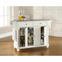 Load image into Gallery viewer, Cambridge Granite Top Full Size Kitchen Island/Cart White/Gray
