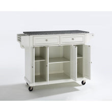 Load image into Gallery viewer, Full Size Granite Top Kitchen Cart White/Gray
