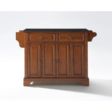 Load image into Gallery viewer, Lafayette Granite Top Full Size Kitchen Island/Cart Cherry/Black
