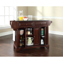 Load image into Gallery viewer, Lafayette Granite Top Full Size Kitchen Island/Cart Mahogany/Black

