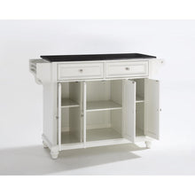 Load image into Gallery viewer, Cambridge Granite Top Full Size Kitchen Island/Cart White/Black
