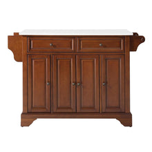Load image into Gallery viewer, Lafayette Stone Top Full Size Kitchen Island/Cart Cherry/White
