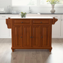 Load image into Gallery viewer, Cambridge Stone Top Full Size Kitchen Island/Cart Cherry/White
