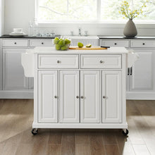Load image into Gallery viewer, Full Size Stone Top Kitchen Cart White/White
