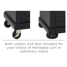 Load image into Gallery viewer, Cambridge Stone Top Portable Kitchen Island/Cart Mahogany/White

