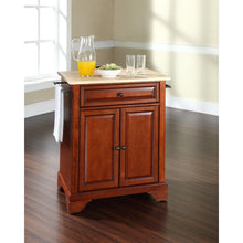 Load image into Gallery viewer, Lafayette Wood Top Portable Kitchen Island/Cart Cherry/Natural
