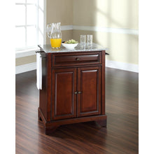 Load image into Gallery viewer, Lafayette Granite Top Portable Kitchen Island/Cart Mahogany/Gray
