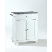 Load image into Gallery viewer, Cambridge Granite Top Portable Kitchen Island/Cart White/Gray

