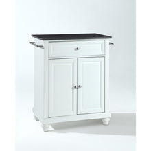 Load image into Gallery viewer, Cambridge Granite Top Portable Kitchen Island/Cart White/Black
